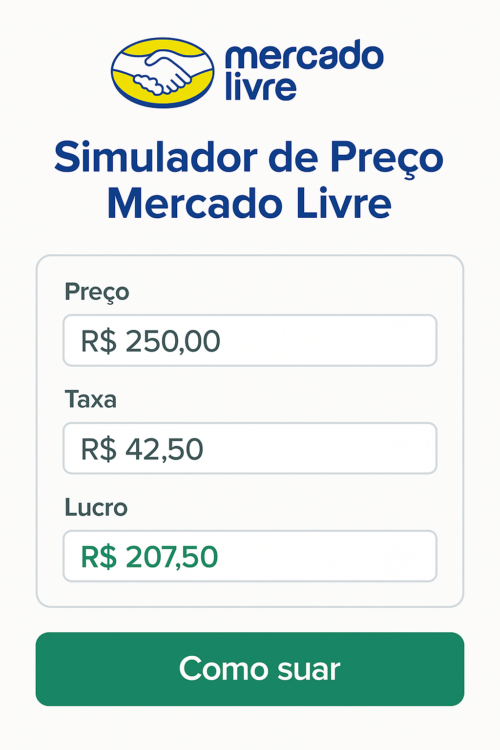 Como usar o simulador de preço Mercado Livre Simulador de preço Mercado Livre