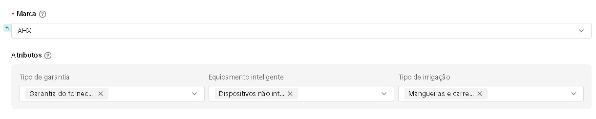 Atributos do produto