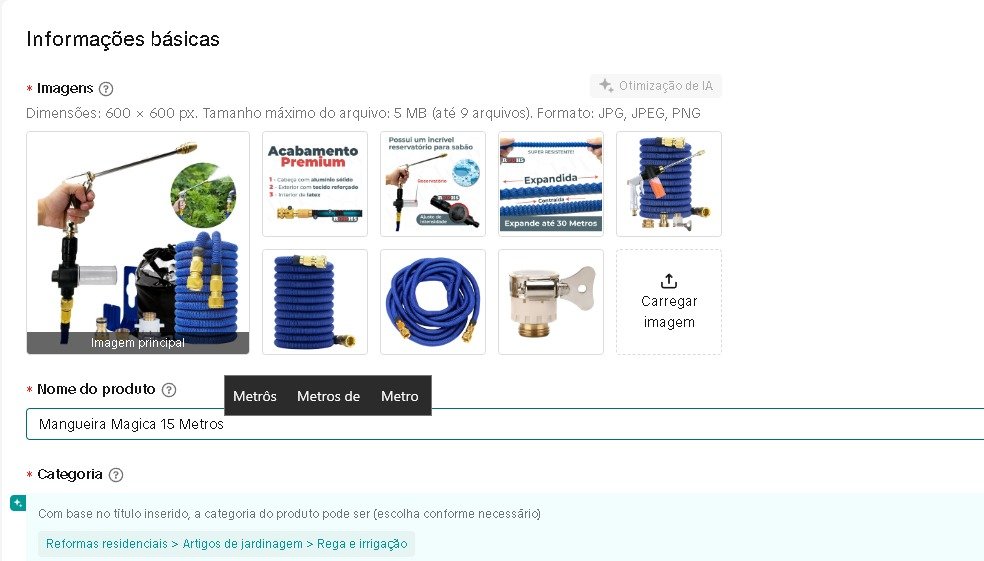 Sugestão de categoria com IA
