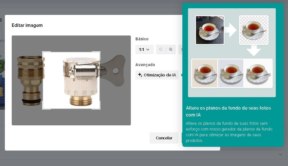 Editor de descrição com IA